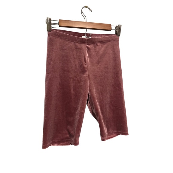 New Fashion Nova | mauve pink velour 2 piece set coord set tube top biker shorts - Picture 9 of 10